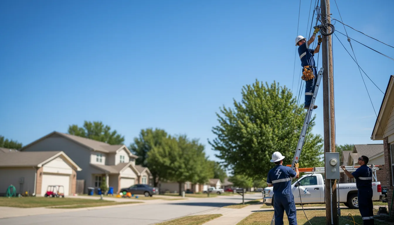 Residential electrician providing installation services in Arp, TX